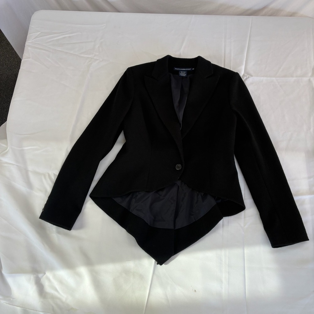 Ralph Lauren Sport Black Blazer Women’s Size 14 Classic Tailored - Picture 12 of 16